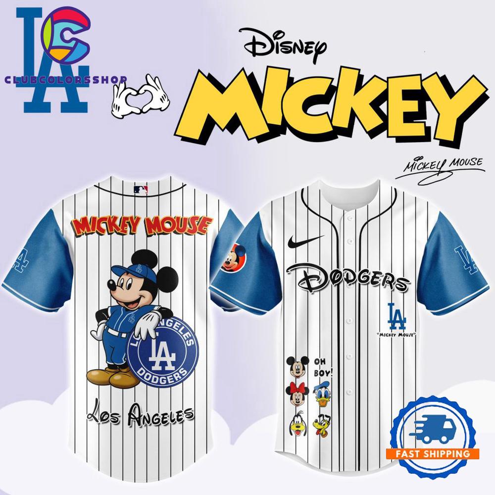 MLB Los Angeles Dodgers x Mickey Mouse And Friends Baseball Jersey