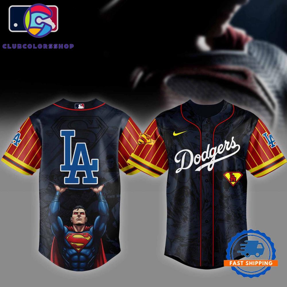 MLB Los Angeles Dodgers x Superman Design Baseball Jersey