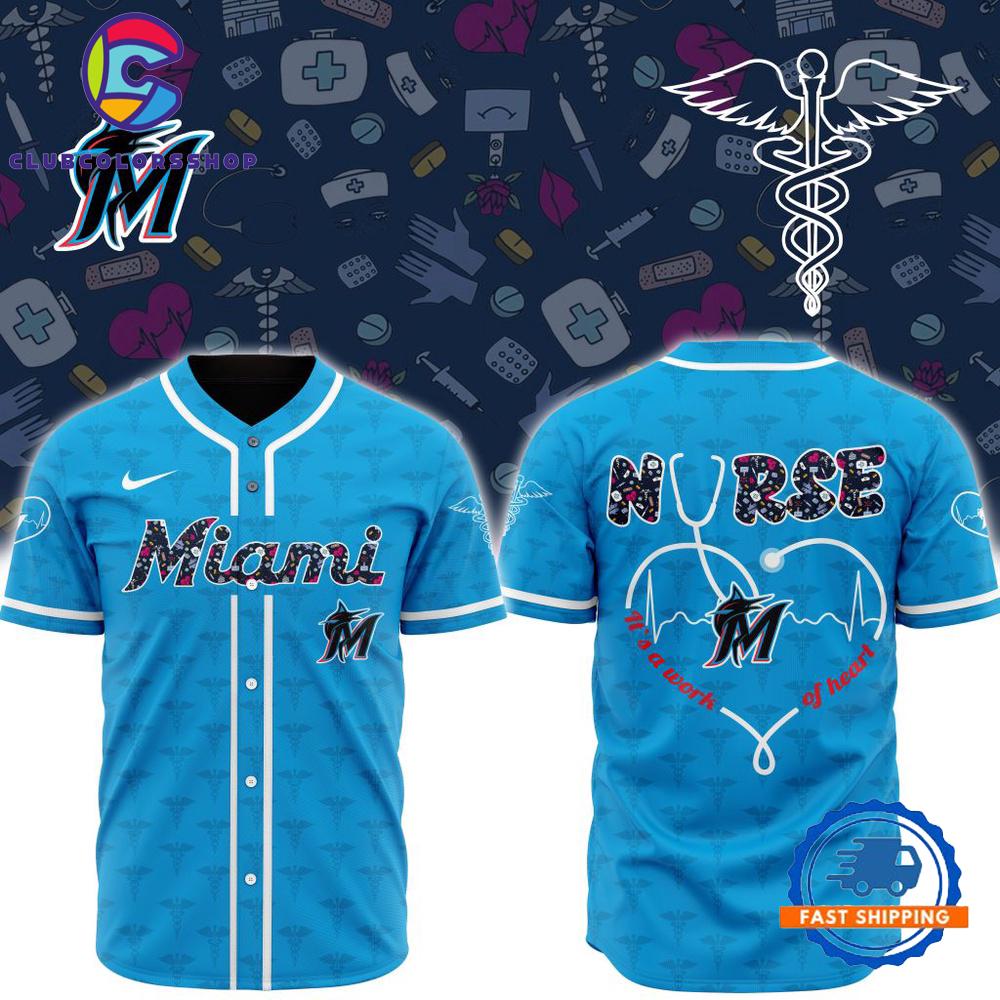 MLB Miami Marlins Happy International Nurses Day Baseball Jersey