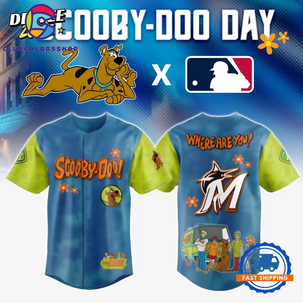 MLB Miami Marlins Scooby-Doo Baseball Jersey