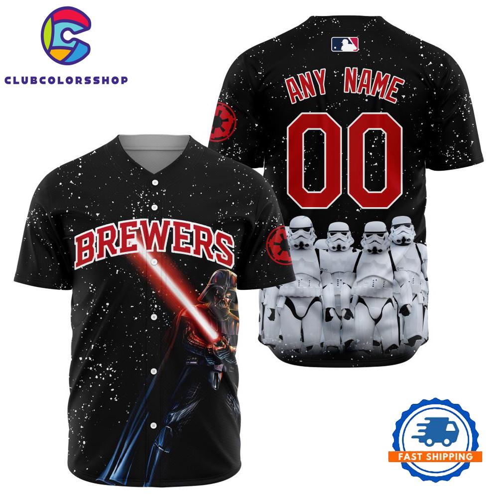 MLB Milwaukee Brewers Special Star Wars Design Baseball Jersey