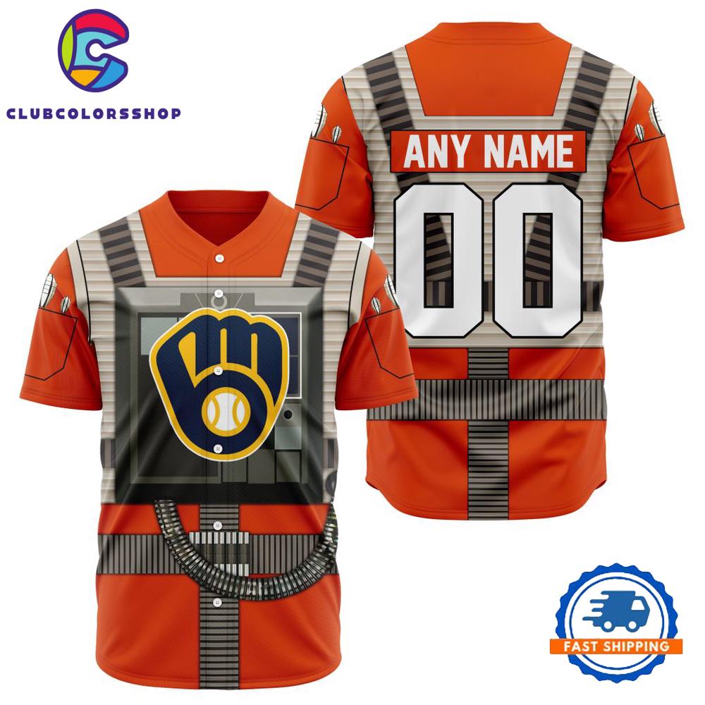MLB Milwaukee Brewers Special Star Wars Rebel Pilot Baseball Jersey