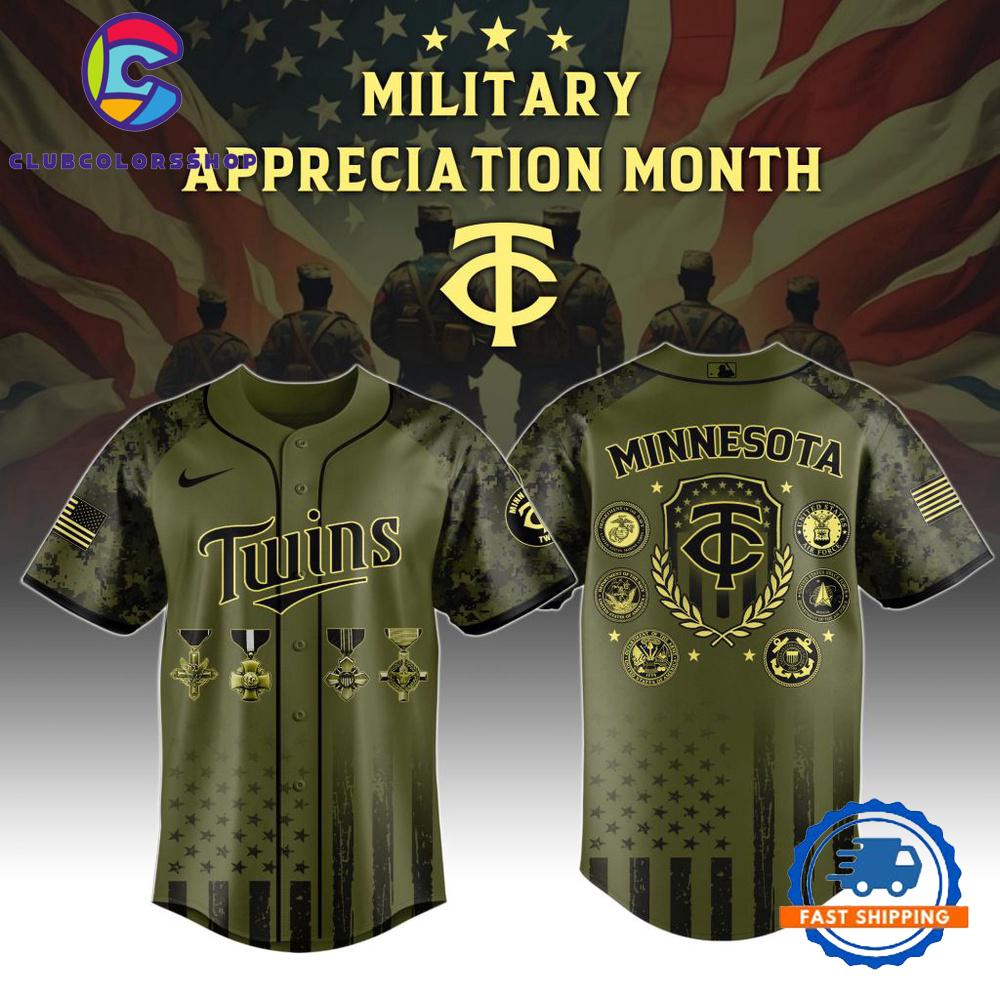 MLB Minnesota Twins Celebrate Military Appreciation Baseball Jersey