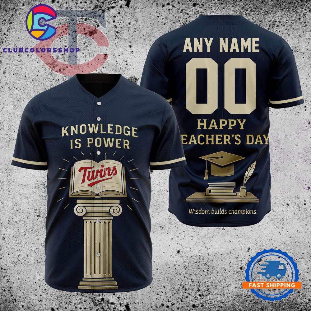 MLB Minnesota Twins Happy Teacher’s Day Baseball Jersey