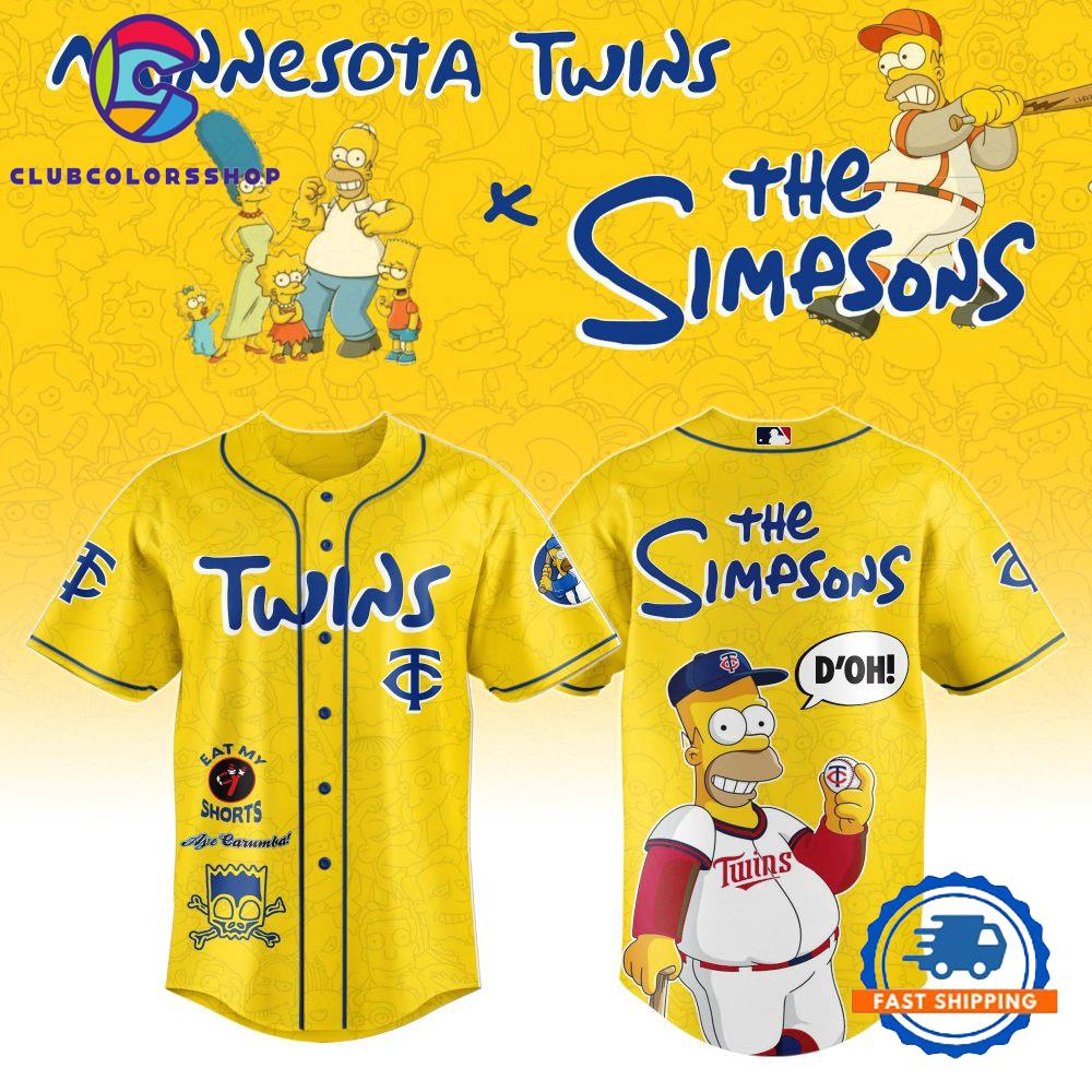 MLB Minnesota Twins Special The Simpsons New Design Baseball Jersey