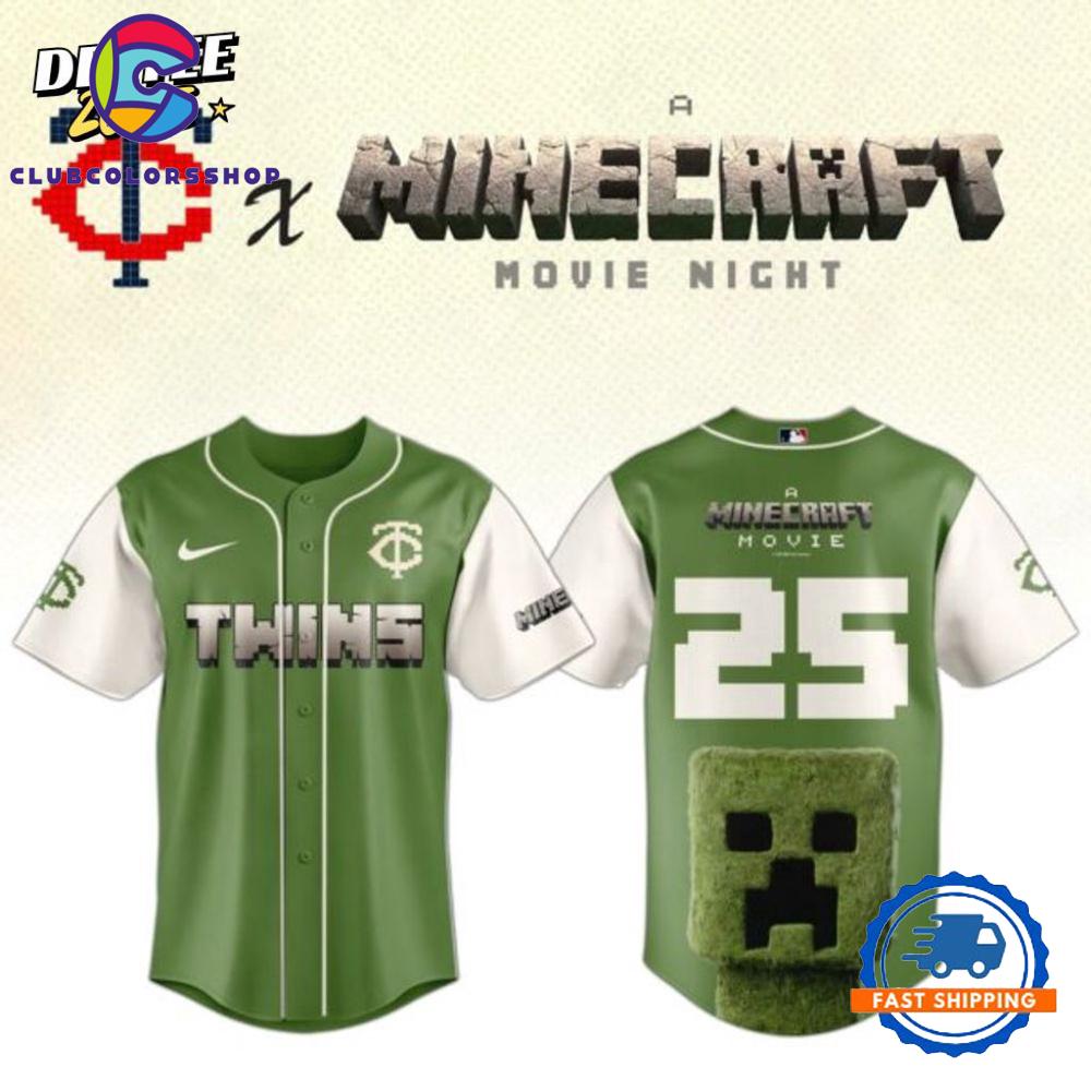 MLB Minnesota Twins x A Minecraft Movie Baseball Jersey