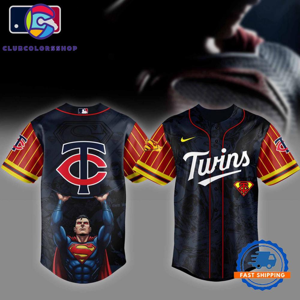 MLB Minnesota Twins x Superman Design Baseball Jersey