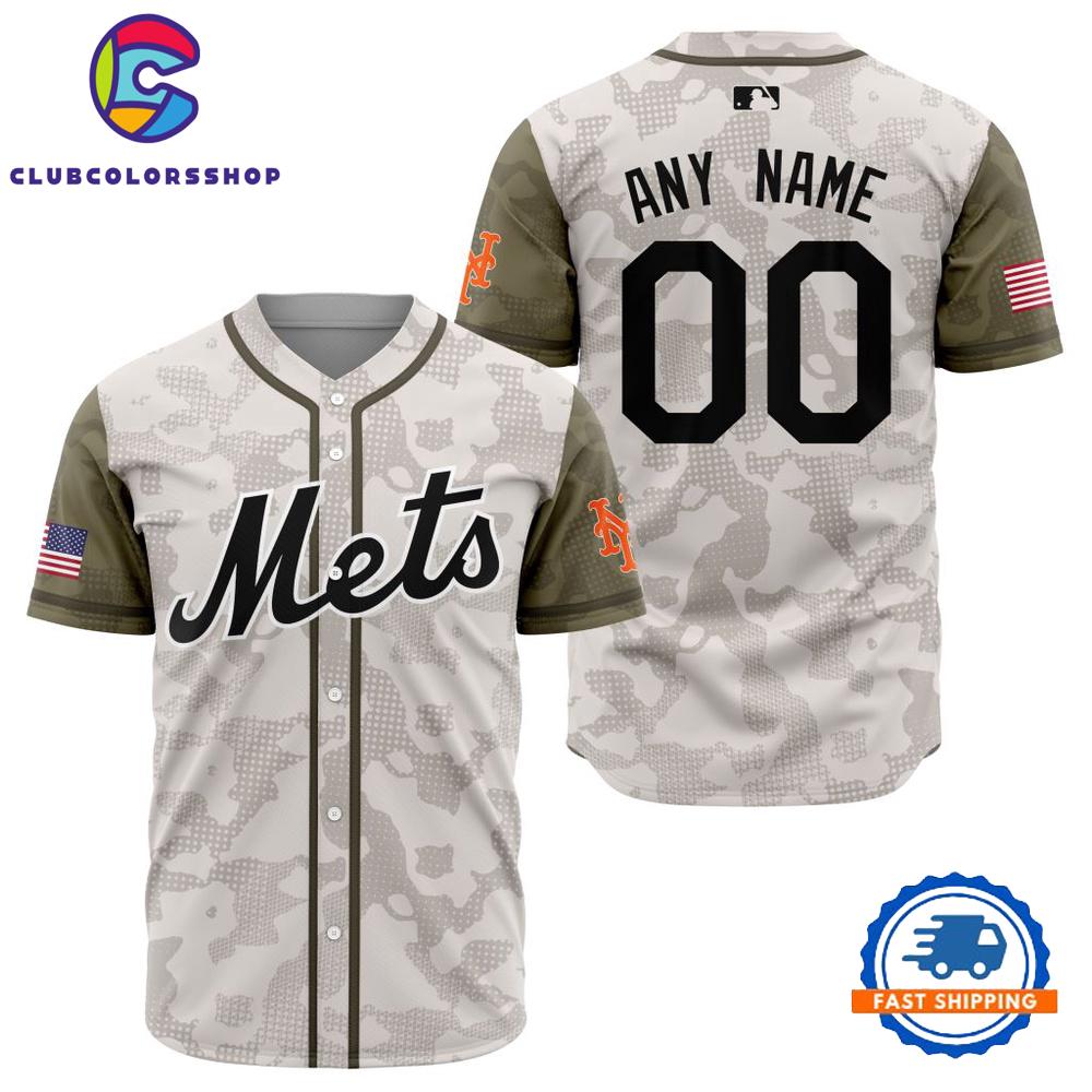 MLB New York Mets Armed Forces Day Design Baseball Jersey