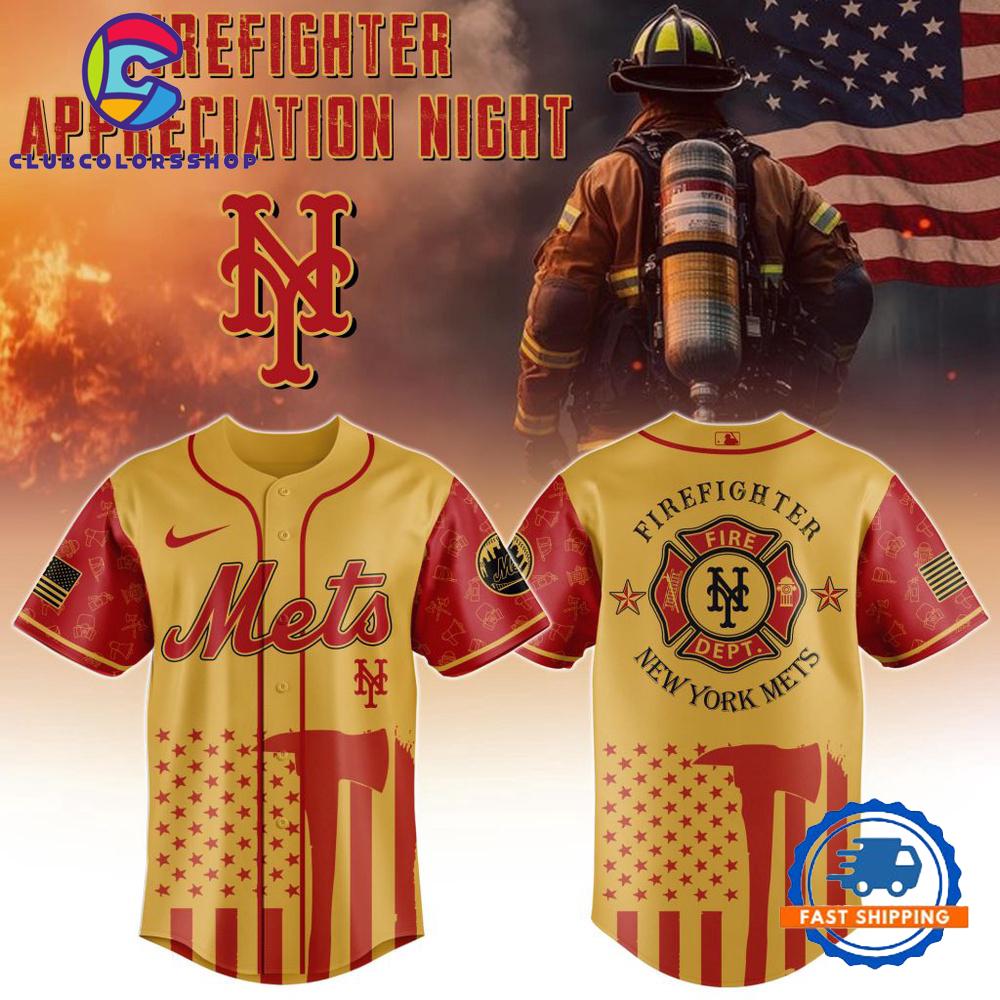 MLB New York Mets Firefighter Appreciation Baseball Jersey