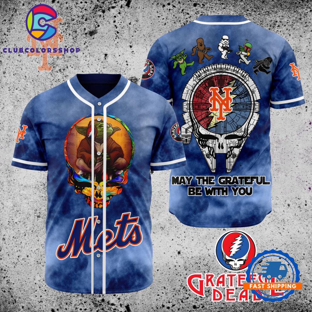 MLB New York Mets Grateful Dead Baseball Jersey