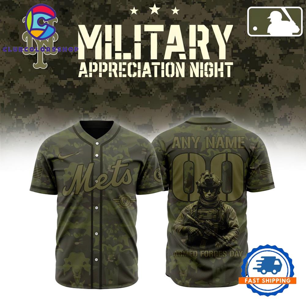 MLB New York Mets Military Appreciation Month Baseball Jersey