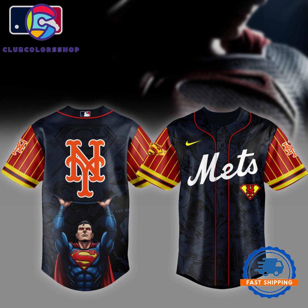 MLB New York Mets x Superman Design Baseball Jersey