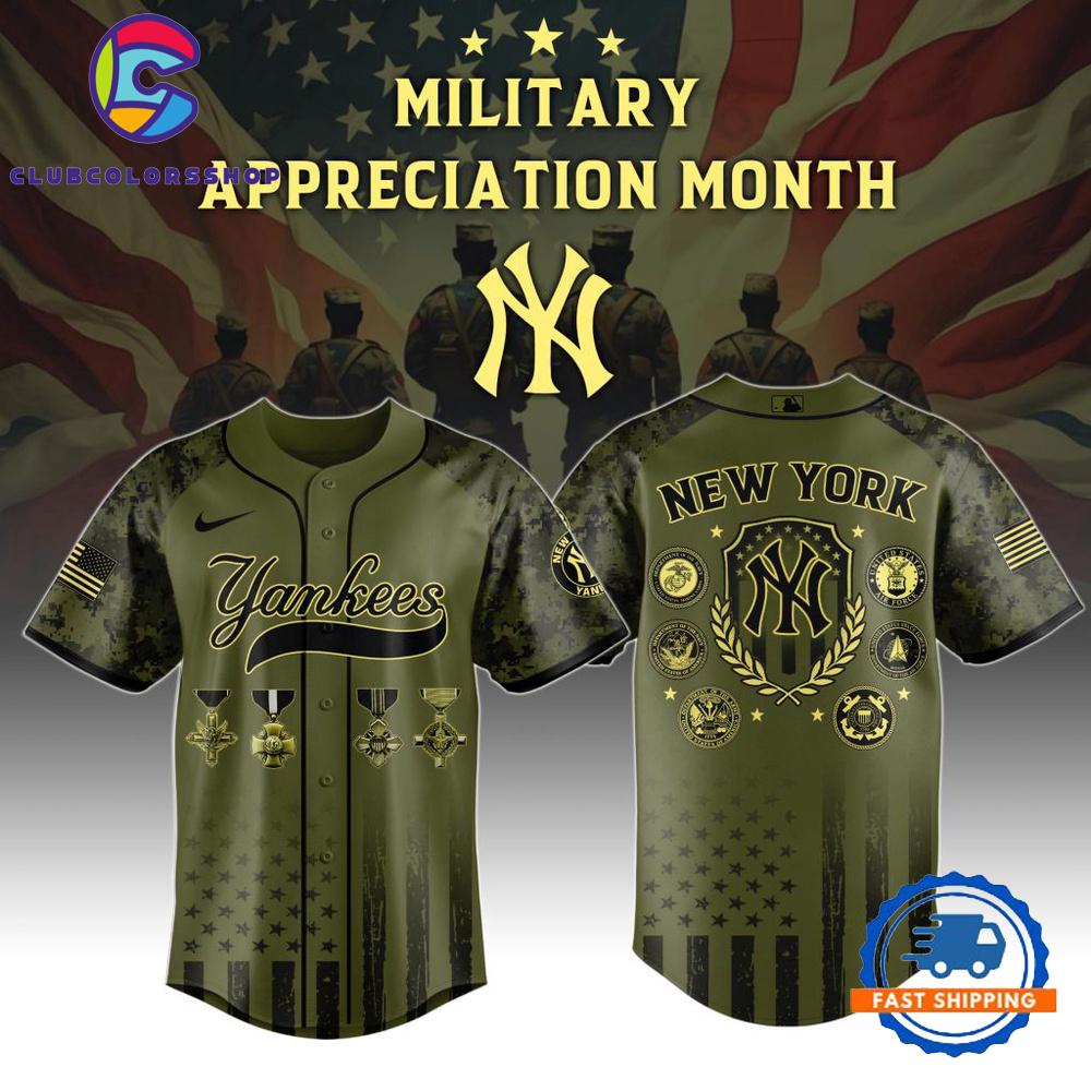 MLB New York Yankees Celebrate Military Appreciation Baseball Jersey