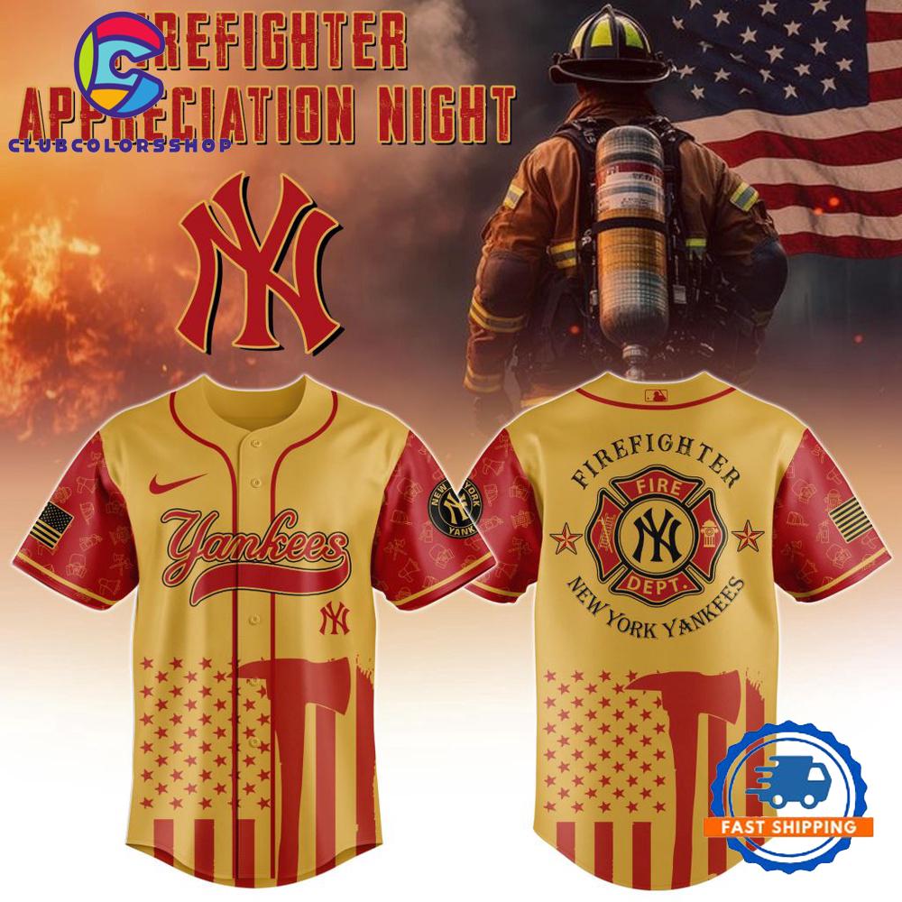 MLB New York Yankees Firefighter Appreciation Baseball Jersey