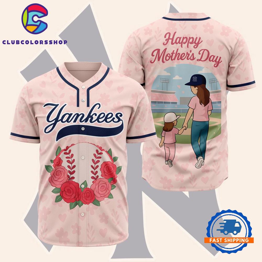 MLB New York Yankees Happy Mother’s Day Baseball Jersey