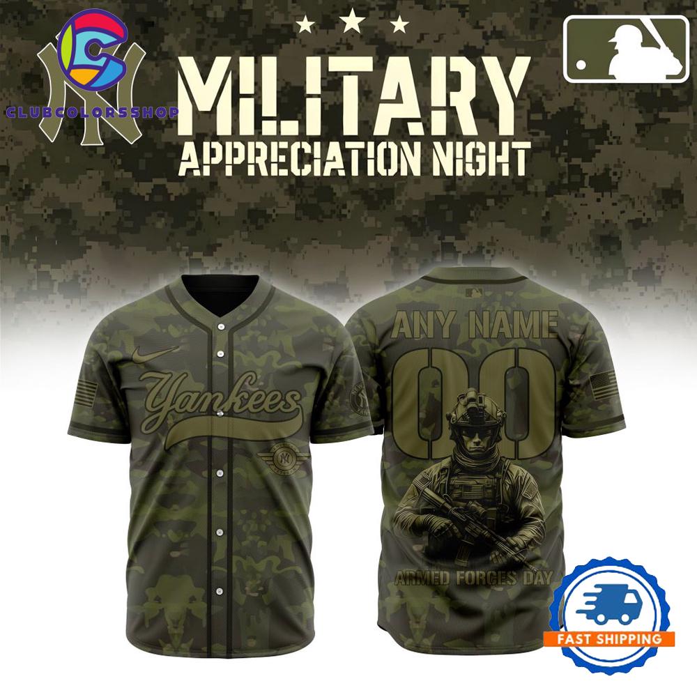 MLB New York Yankees Military Appreciation Month Baseball Jersey