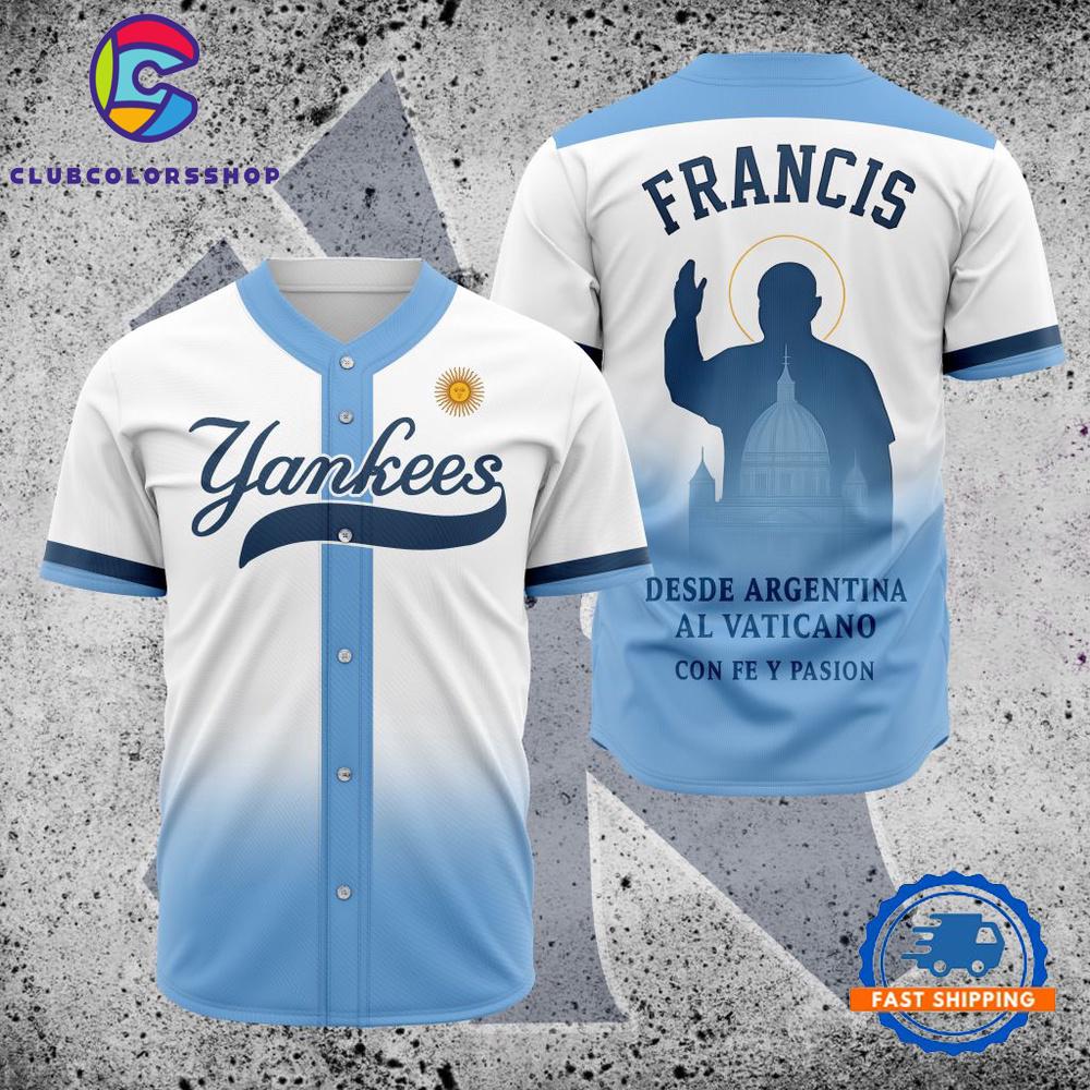 MLB New York Yankees Pray For Pope Francis Baseball Jersey