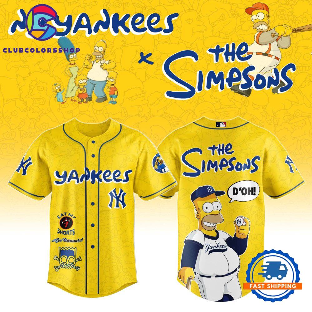 MLB New York Yankees Special The Simpsons New Design Baseball Jersey