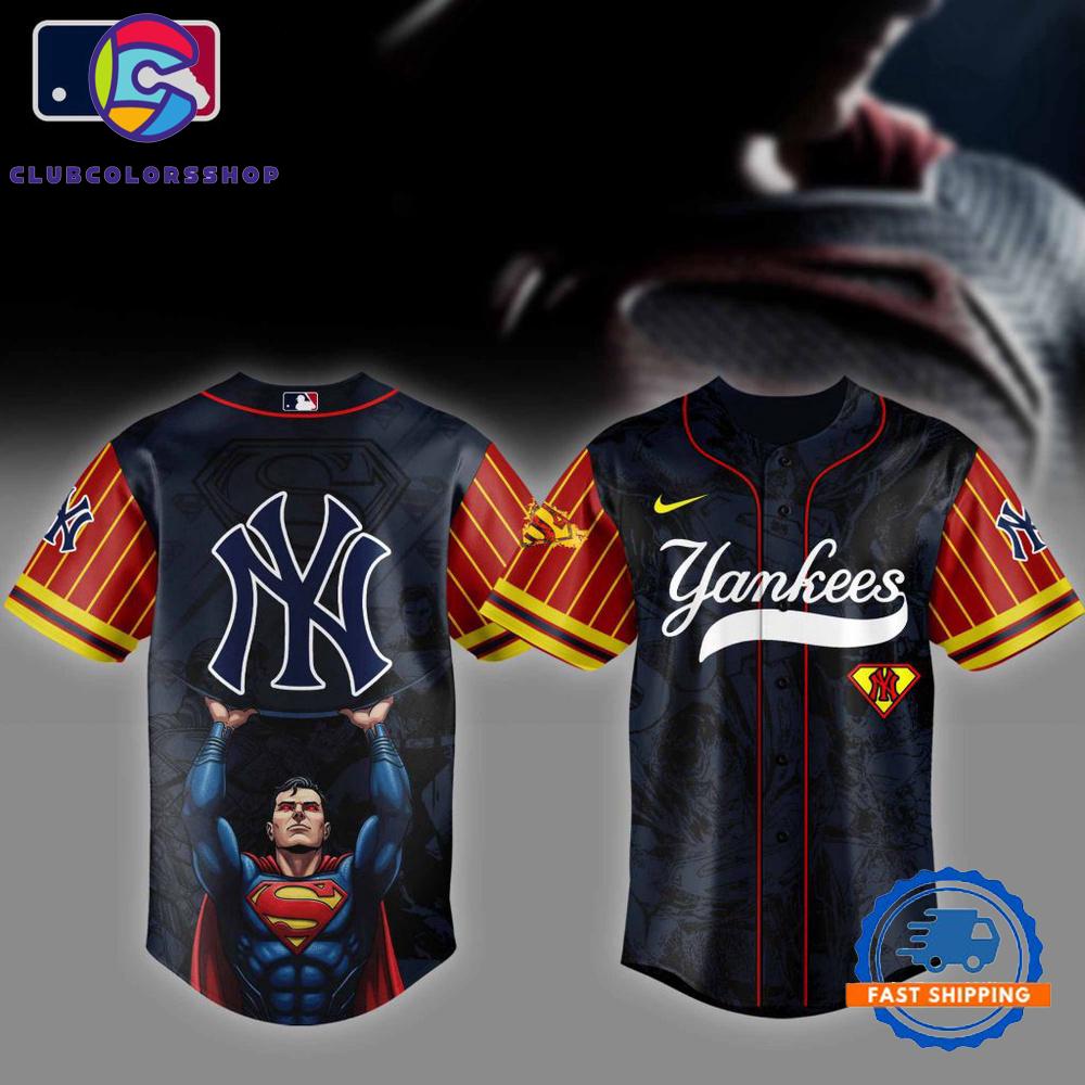 MLB New York Yankees x Superman Design Baseball Jersey