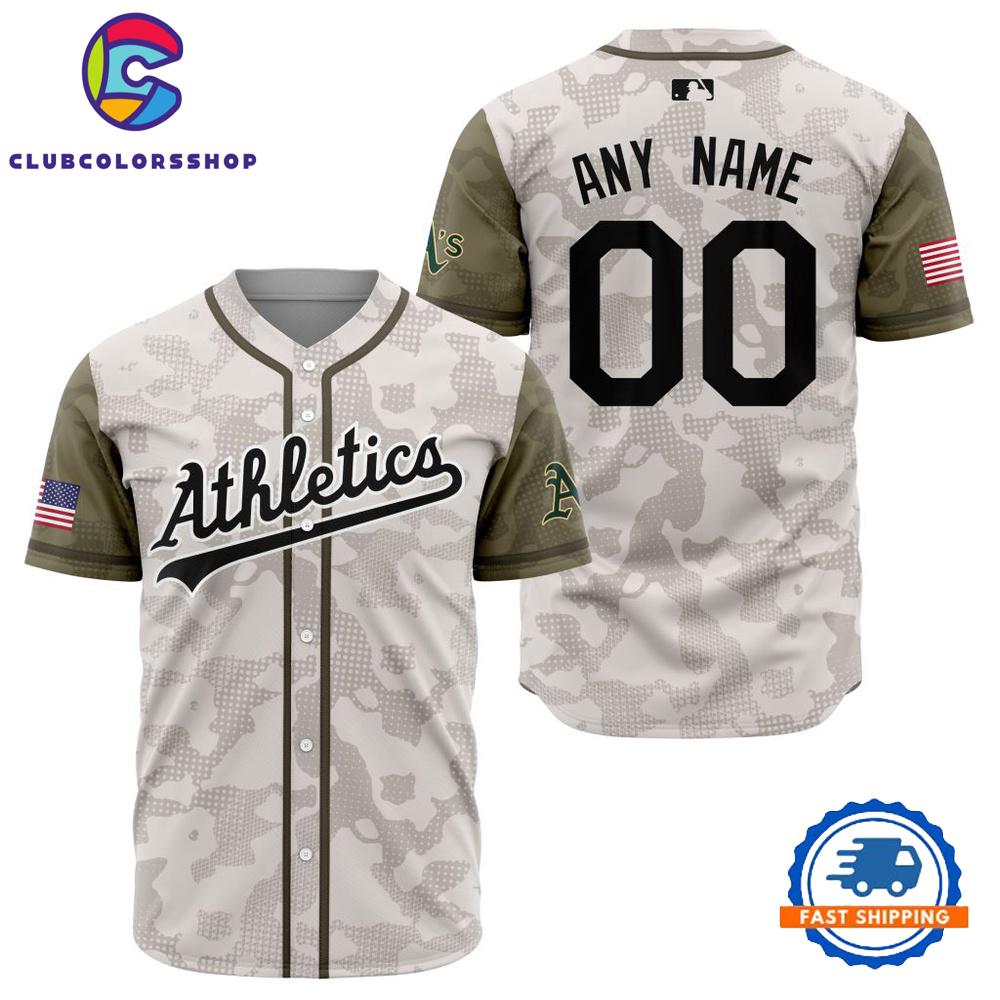 MLB Oakland Athletics Armed Forces Day Design Baseball Jersey