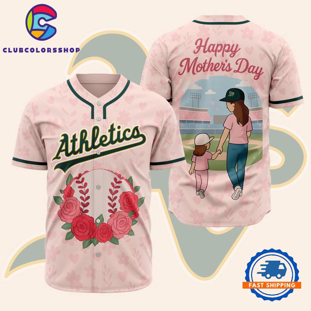 MLB Oakland Athletics Happy Mother’s Day Baseball Jersey