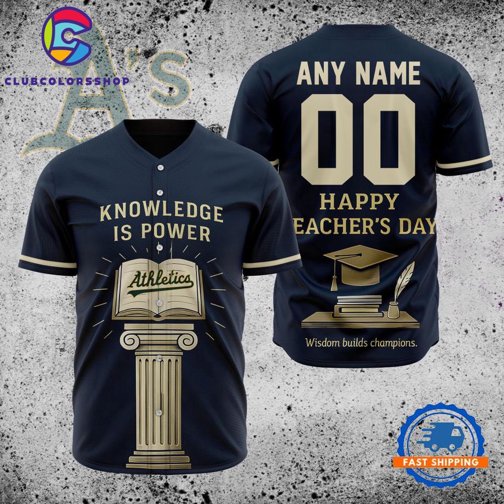 MLB Oakland Athletics Happy Teacher’s Day Baseball Jersey