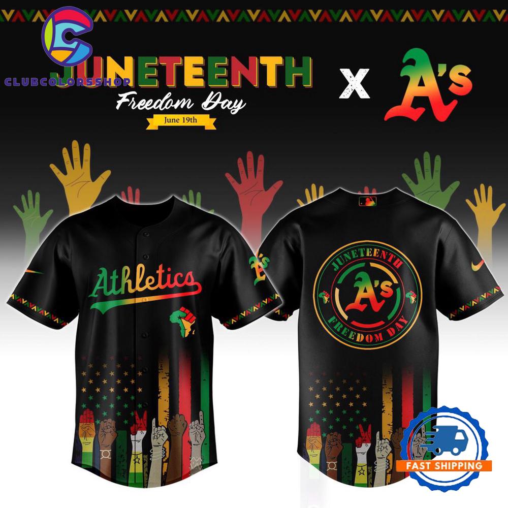 MLB Oakland Athletics Juneteenth Freedom Day Baseball Jersey