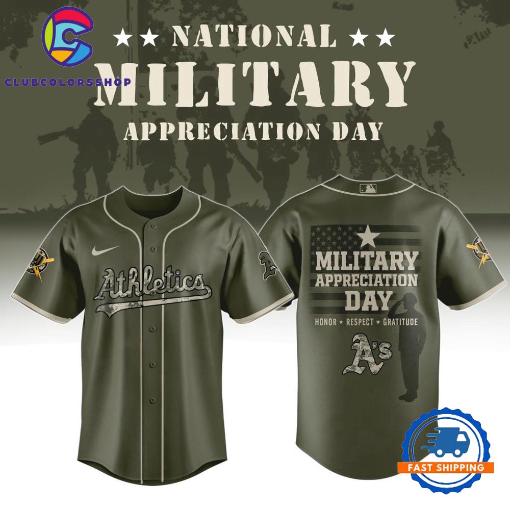 MLB Oakland Athletics Military Appreciation Day New Design Baseball Jersey
