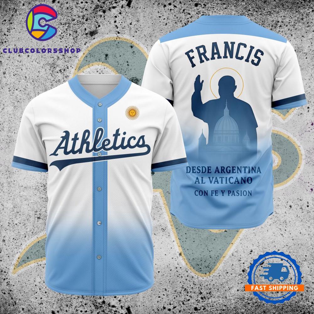 MLB Oakland Athletics Pray For Pope Francis Baseball Jersey