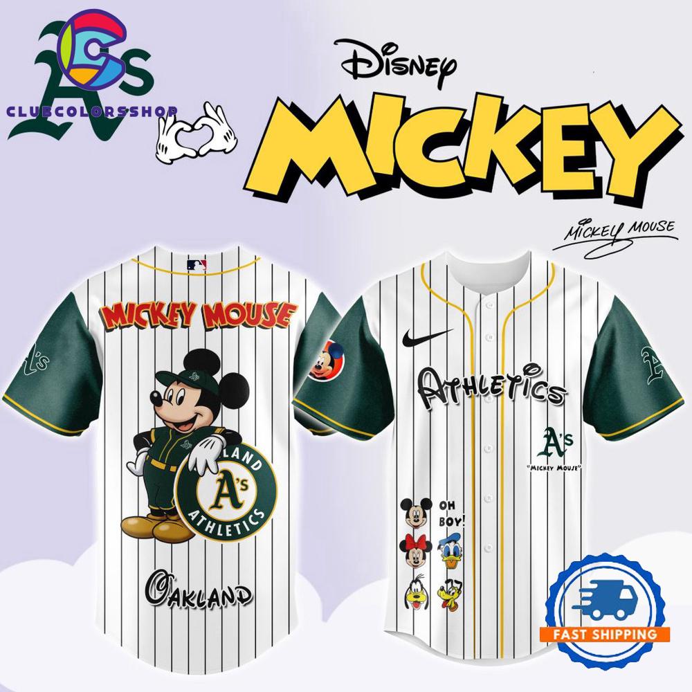 MLB Oakland Athletics x Mickey Mouse And Friends Baseball Jersey
