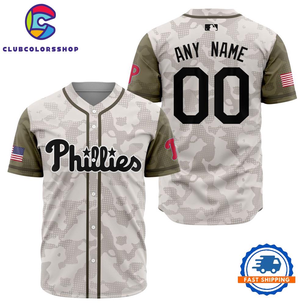MLB Philadelphia Phillies Armed Forces Day Design Baseball Jersey