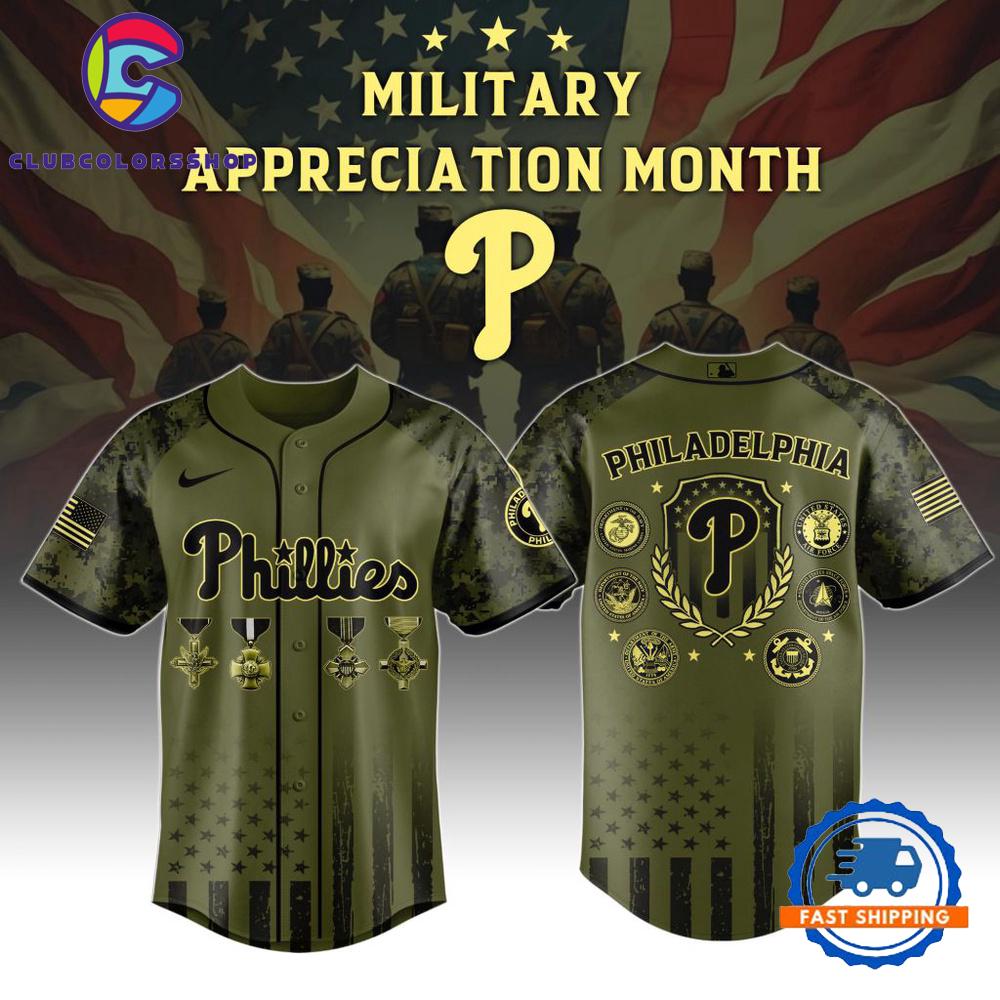 MLB Philadelphia Phillies Celebrate Military Appreciation Baseball Jersey