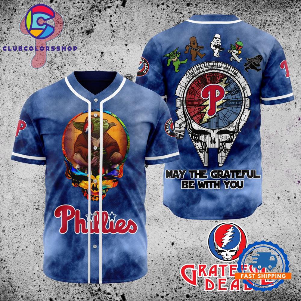 MLB Philadelphia Phillies Grateful Dead Baseball Jersey