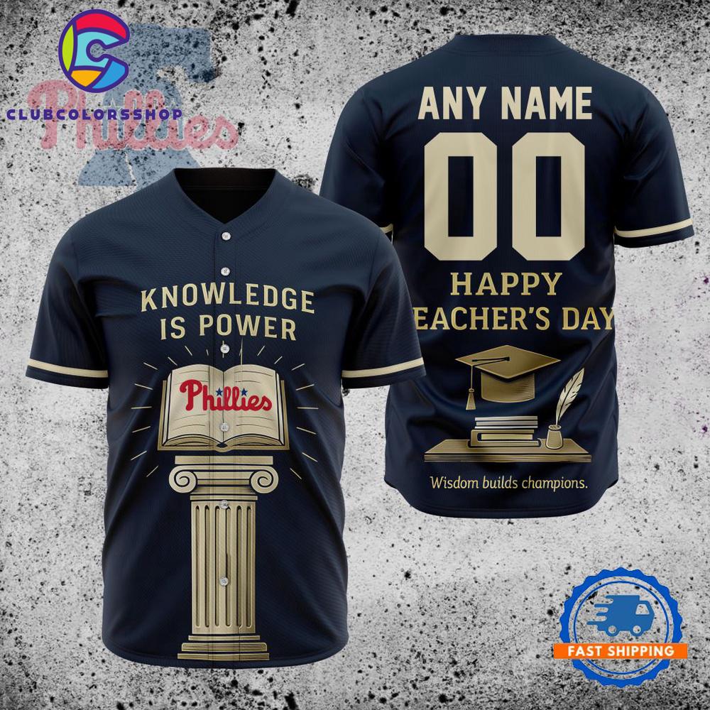 MLB Philadelphia Phillies Happy Teacher’s Day Baseball Jersey