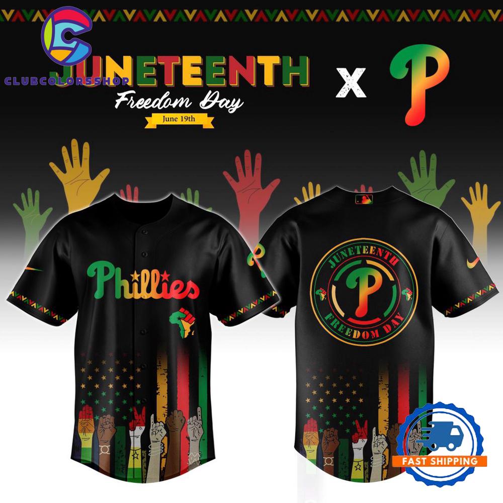 MLB Philadelphia Phillies Juneteenth Freedom Day Baseball Jersey