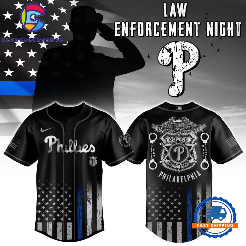 MLB Philadelphia Phillies Law Enforcement Appreciation Baseball Jersey