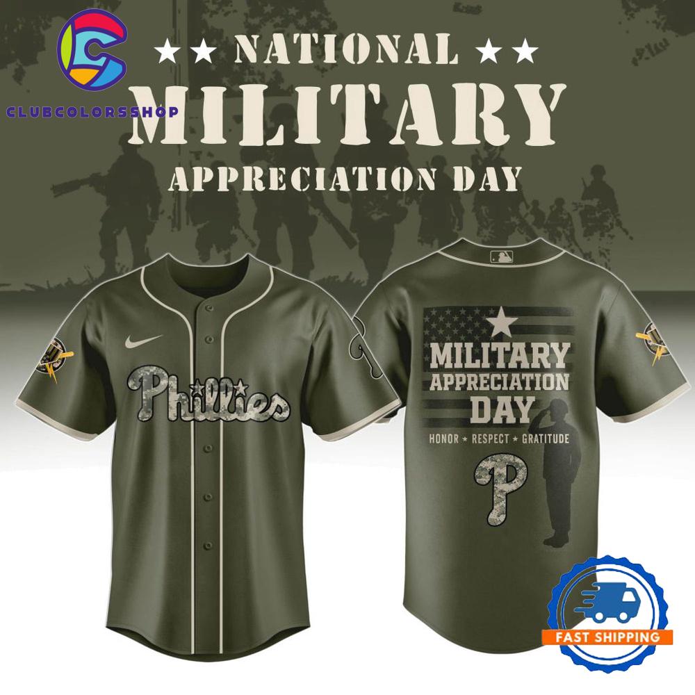 MLB Philadelphia Phillies Military Appreciation Day New Design Baseball Jersey