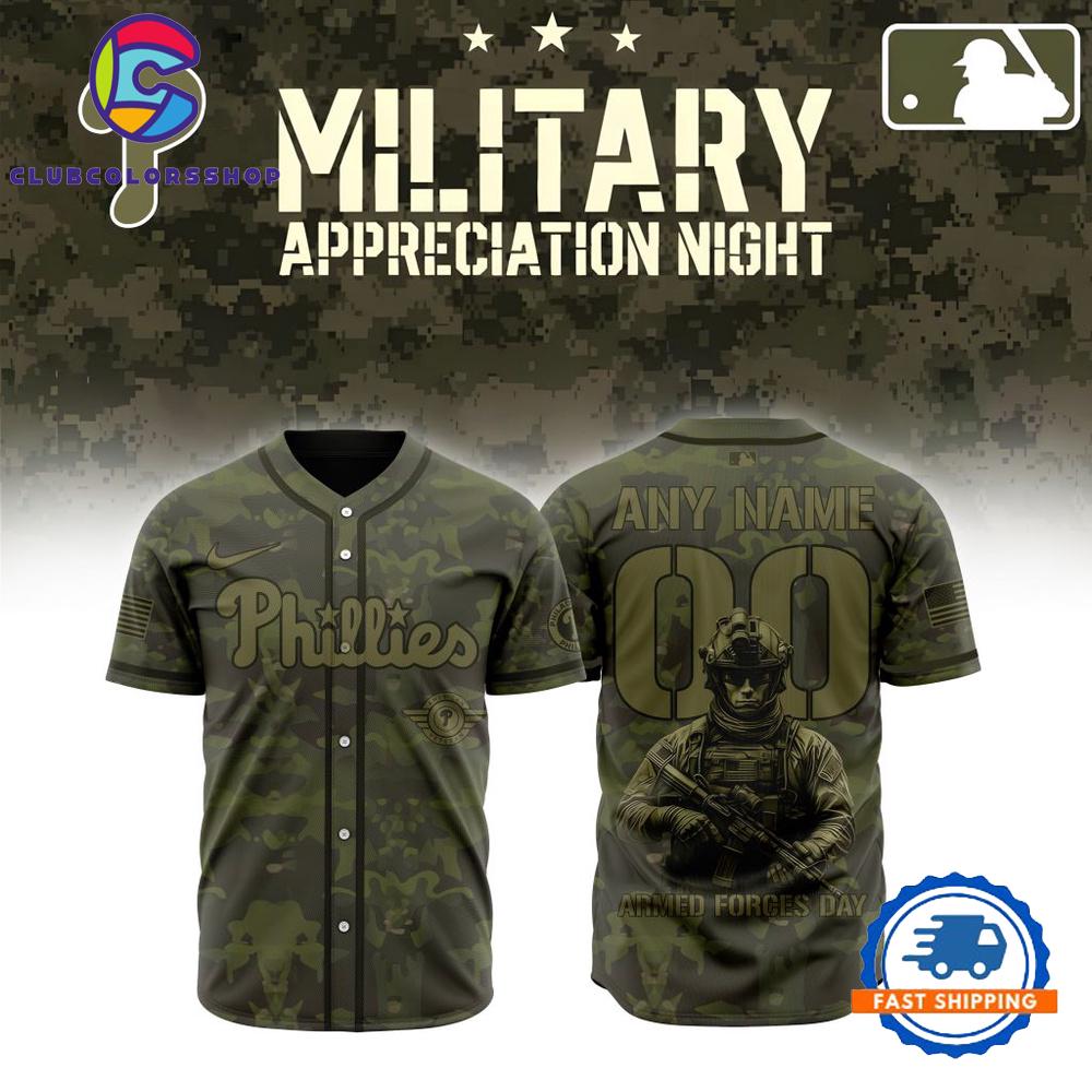 MLB Philadelphia Phillies Military Appreciation Month Baseball Jersey