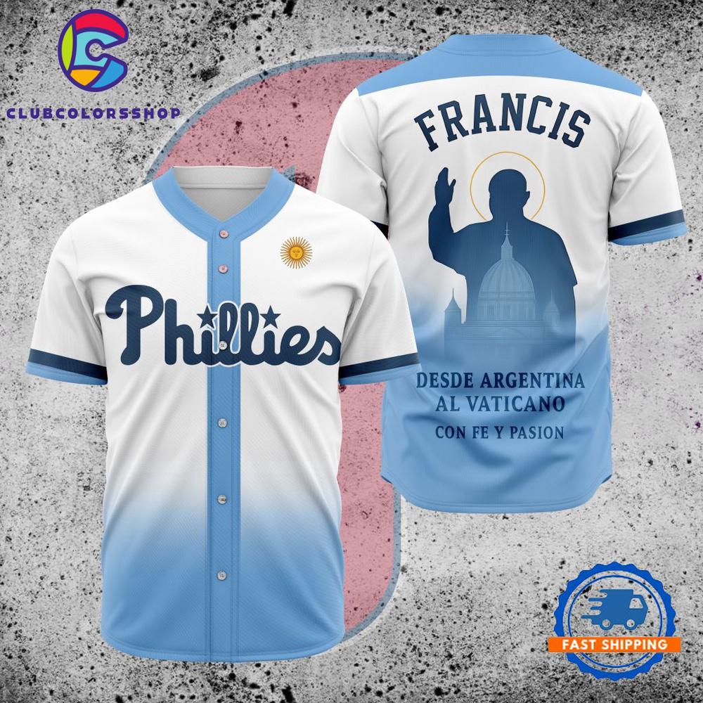 MLB Philadelphia Phillies Pray For Pope Francis Baseball Jersey