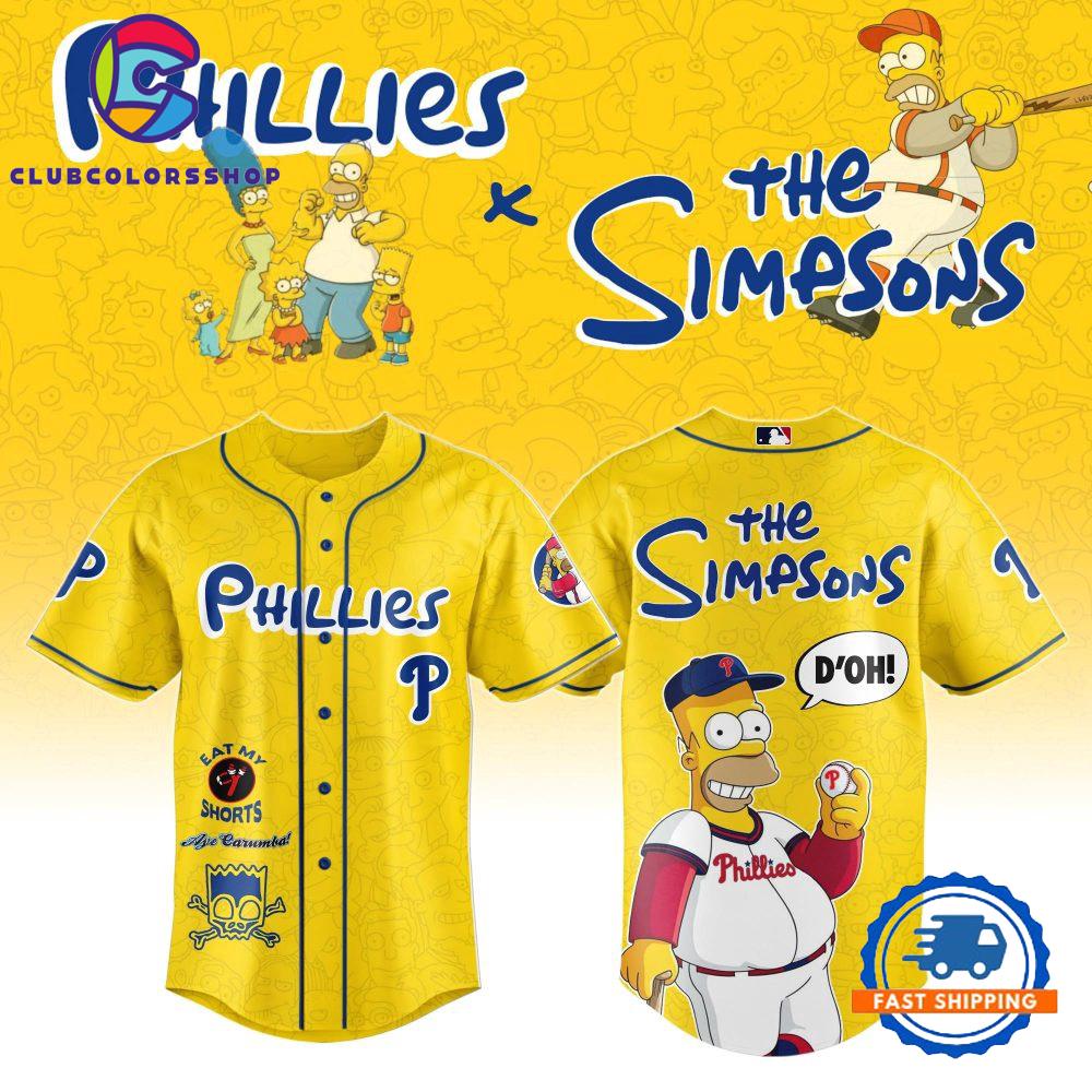 MLB Philadelphia Phillies Special The Simpsons New Design Baseball Jersey