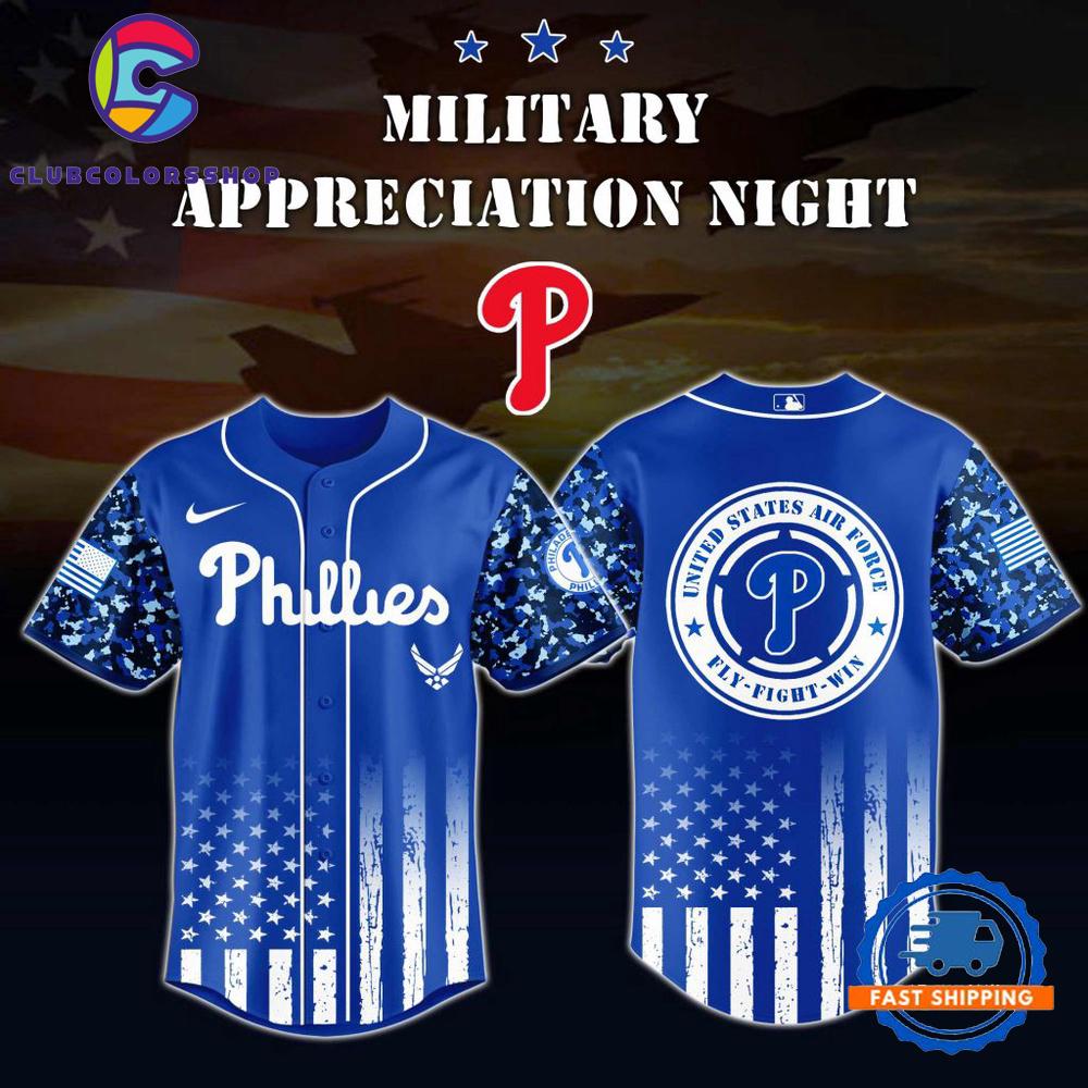 MLB Philadelphia Phillies US Air Force Military Appreciation Baseball Jersey
