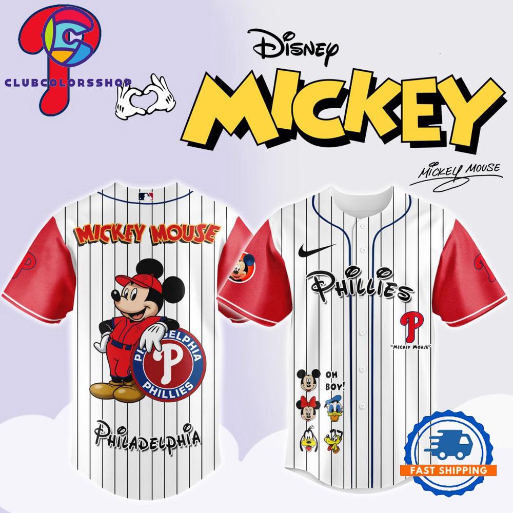 MLB Philadelphia Phillies x Mickey Mouse And Friends Baseball Jersey