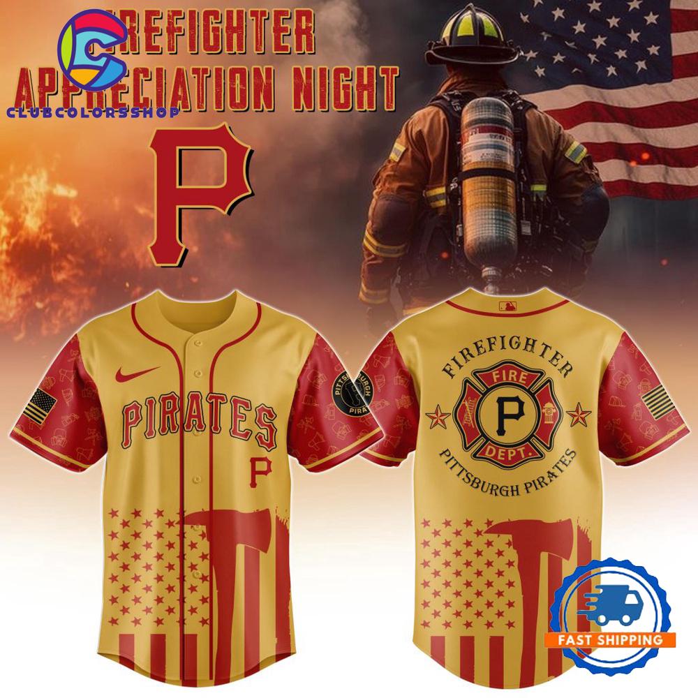 MLB Pittsburgh Pirates Firefighter Appreciation Baseball Jersey