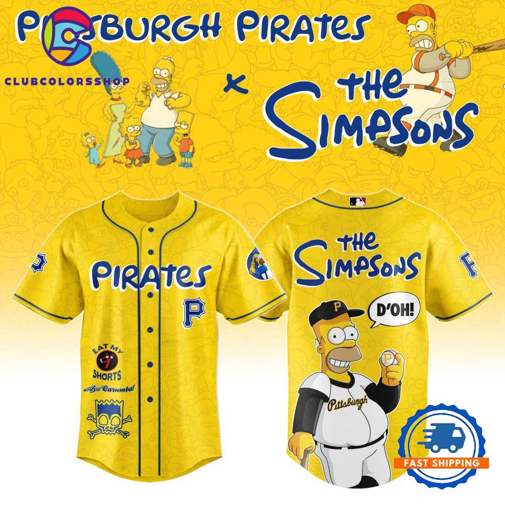 MLB Pittsburgh Pirates Special The Simpsons New Design Baseball Jersey