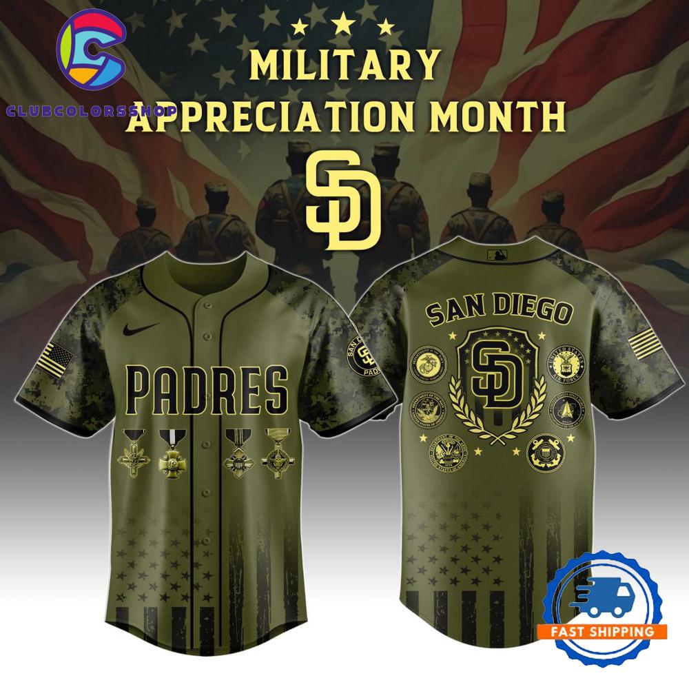 MLB San Diego Padres Celebrate Military Appreciation Baseball Jersey
