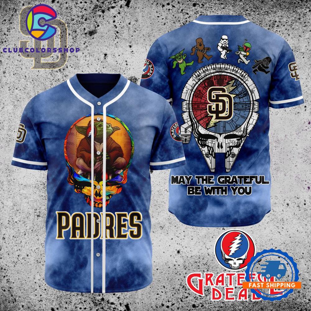MLB San Diego Padres Grateful Dead Baseball Jersey