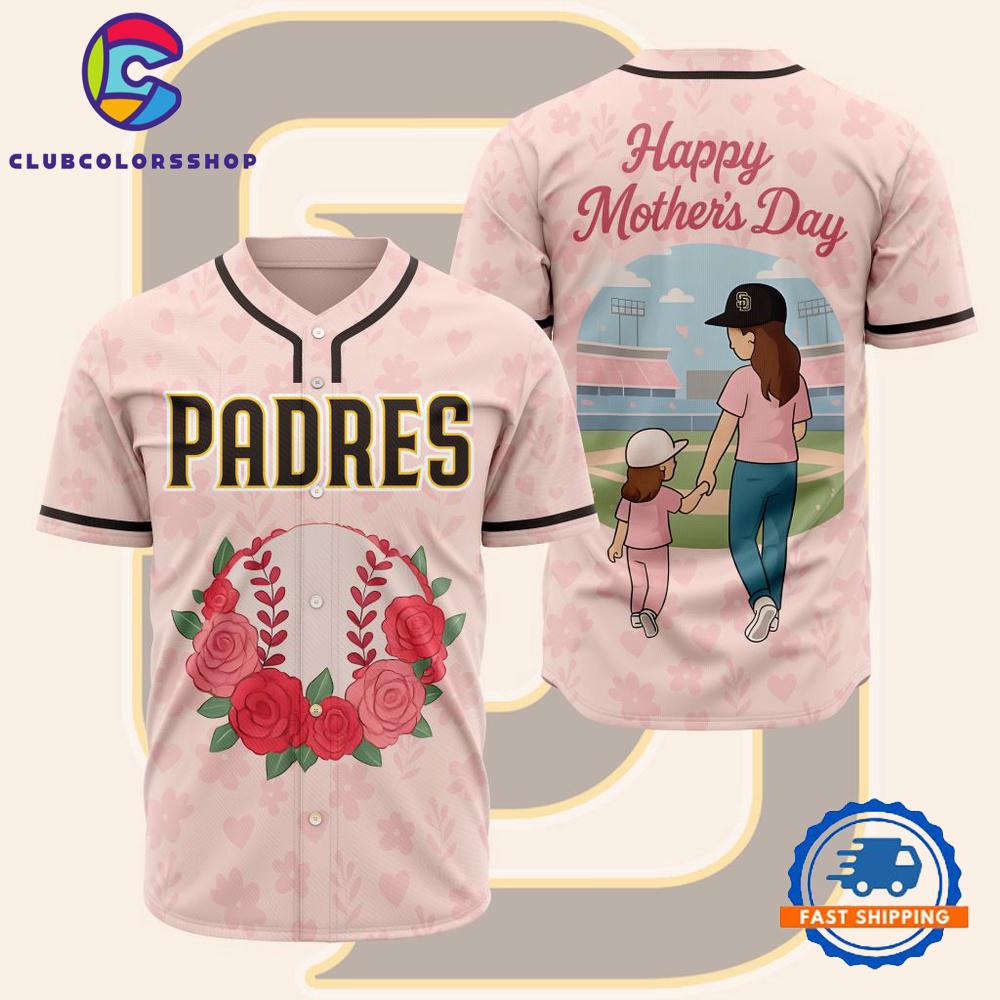MLB San Diego Padres Happy Mother’s Day Baseball Jersey