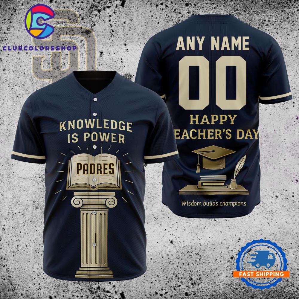 MLB San Diego Padres Happy Teacher’s Day Baseball Jersey