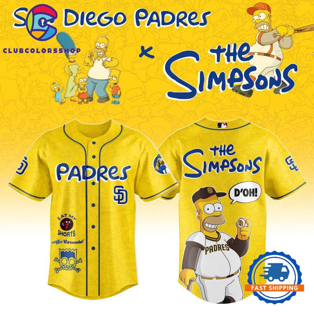 MLB San Diego Padres Special The Simpsons New Design Baseball Jersey