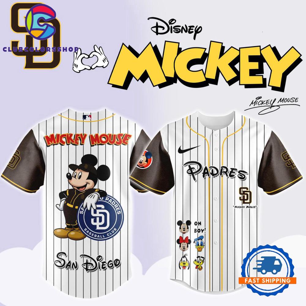MLB San Diego Padres x Mickey Mouse And Friends Baseball Jersey